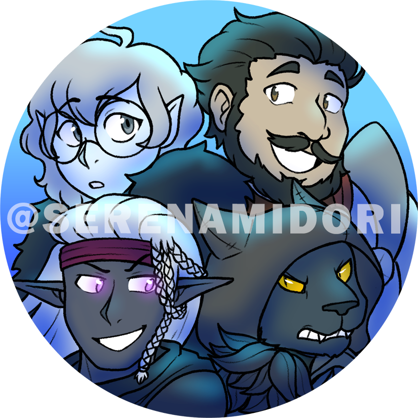 D&D Party Token with 4 members