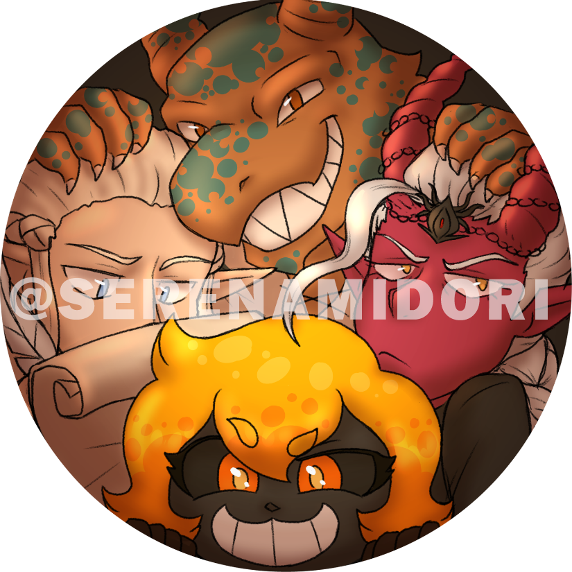 D&D Party Token with 4 party members